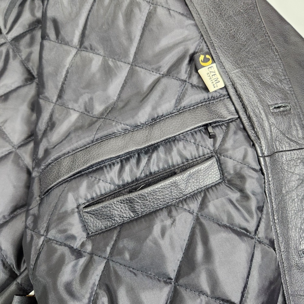 NWT North End Classic‎ Men's M Black Leather Jacket w/  Ezem™ System - Picture 6 of 16